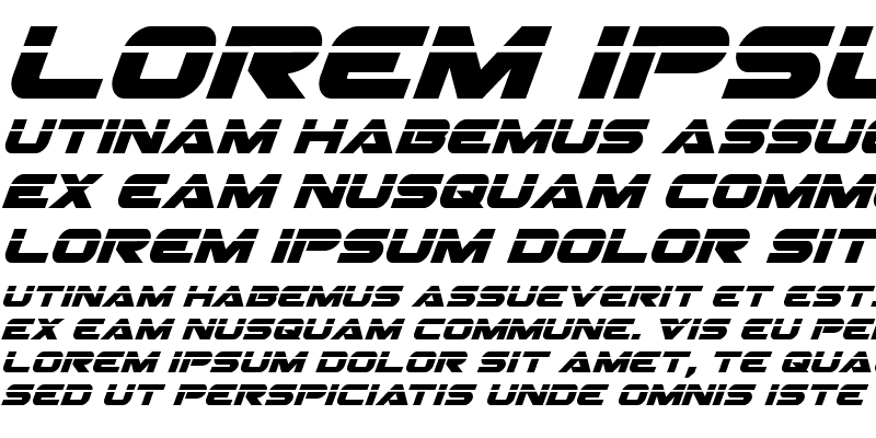 Sample of Gemina Laser Italic