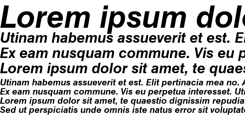 Sample of Geneva Bold Italic