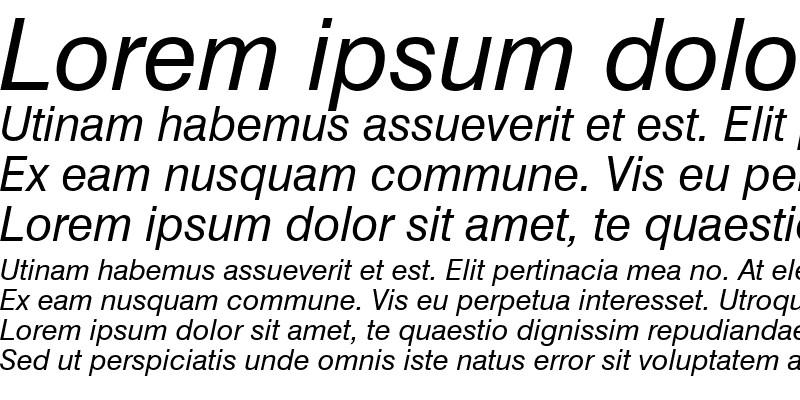 Sample of Geneva Italic