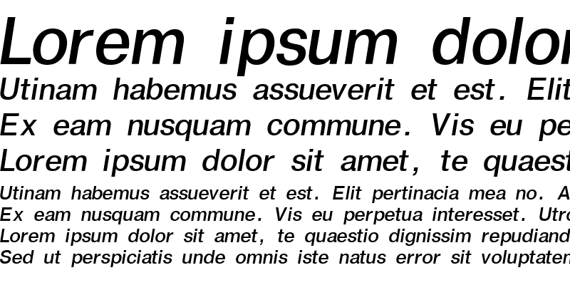 Sample of Geneva Normal-Italic