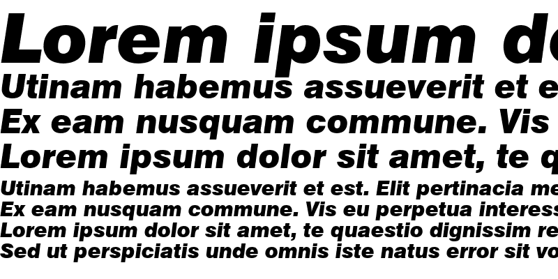 Sample of GenevaBlck Bold Italic