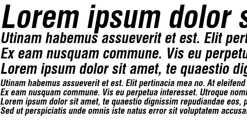 Sample of GenevaNrw Bold Italic
