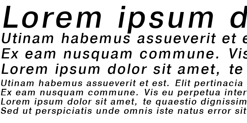 Sample of Geneve Italic