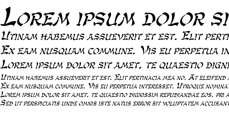 Sample of Gengis Kahn Italic
