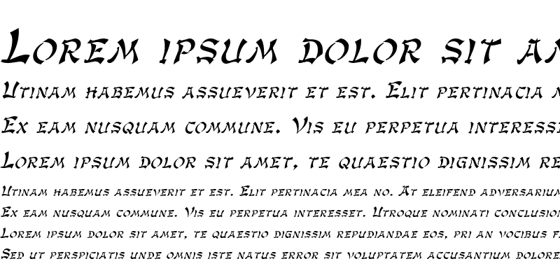 Sample of GengisKahn Italic