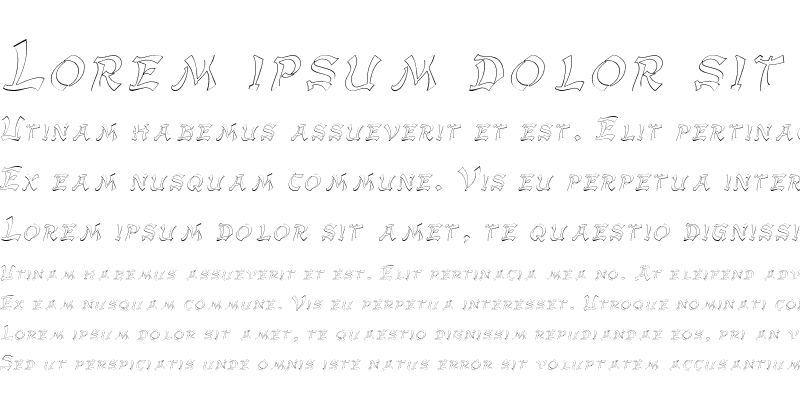 Sample of GengisKahnOutline Italic