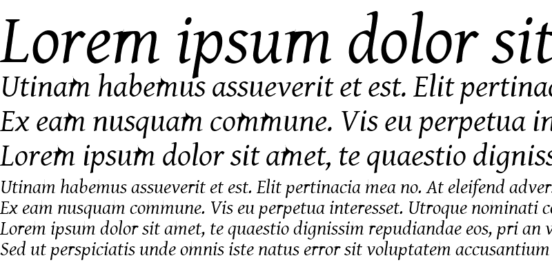 Sample of Gentium Plus Italic