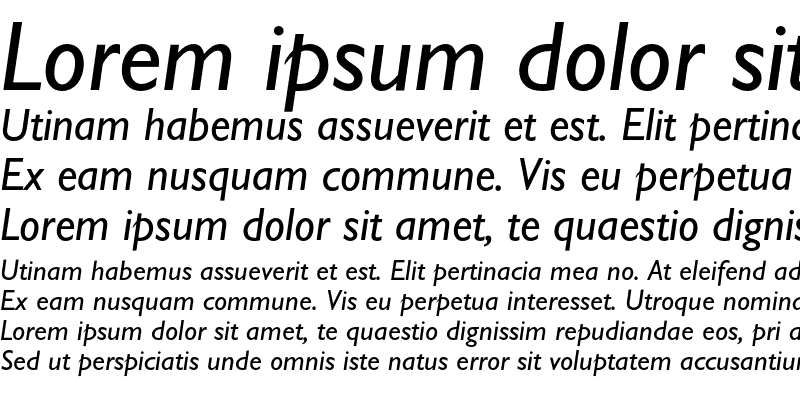 Sample of Gentle SansBook Italic