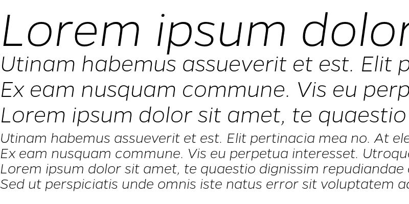 Sample of Gentona ExtraLight Italic