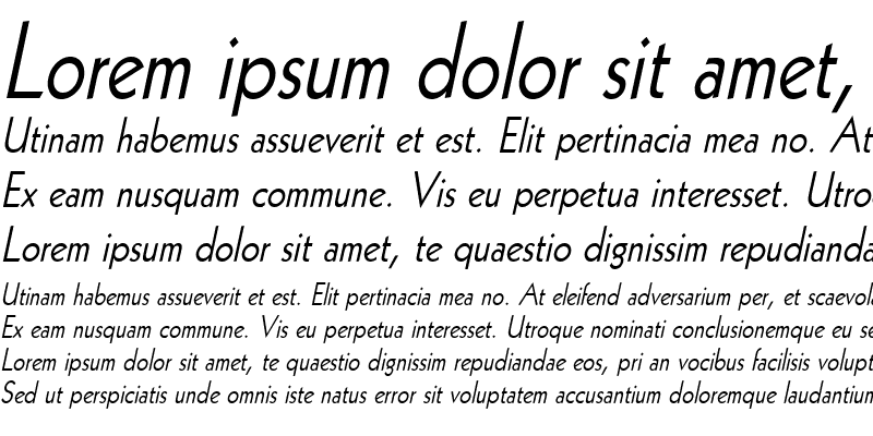 Sample of Geo 112 Condensed Italic