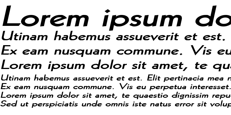 Sample of Geo 112 Extended Bold Italic