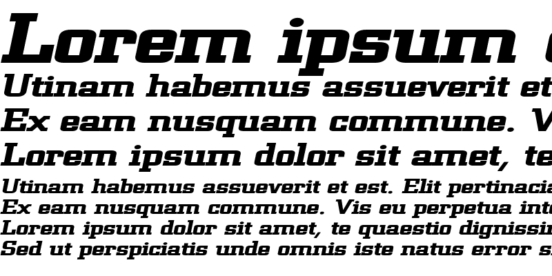 Sample of Geo 957 Extended Bold Italic