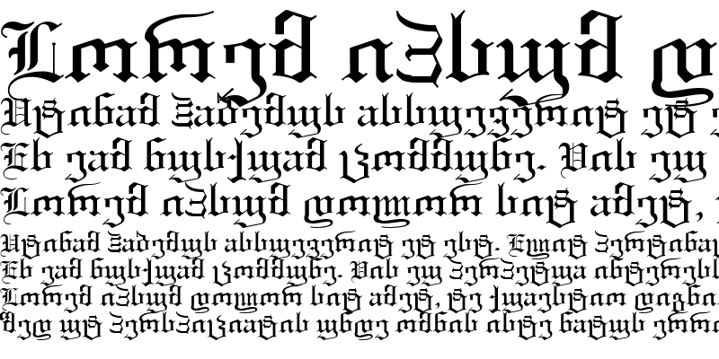 Sample of Geo Gothic Regular