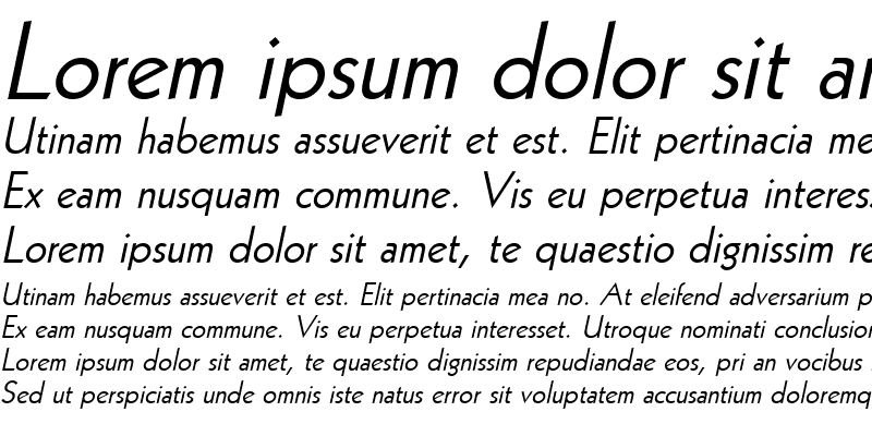 Sample of Geo112 Italic