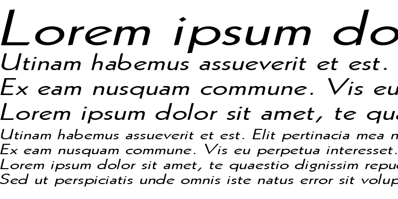 Sample of Geo112Extended Italic