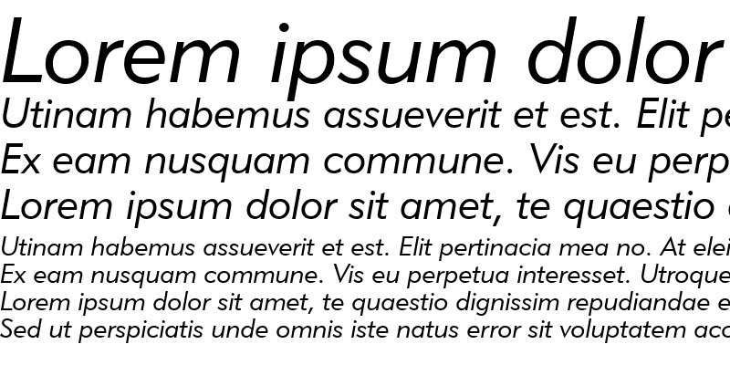 Sample of Geometr415 Lt BT Lite Italic