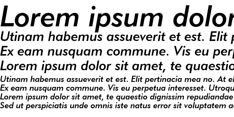 Sample of Geometr415 Md BT Medium Italic