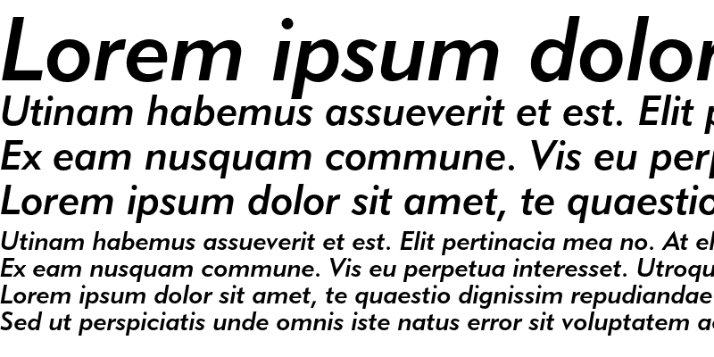 Sample of Geometric 415 Medium Italic