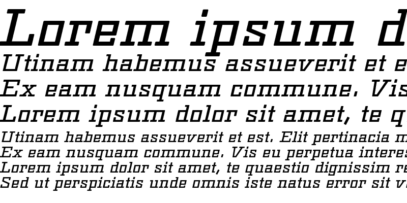 Sample of Geometric CG Bold Italic