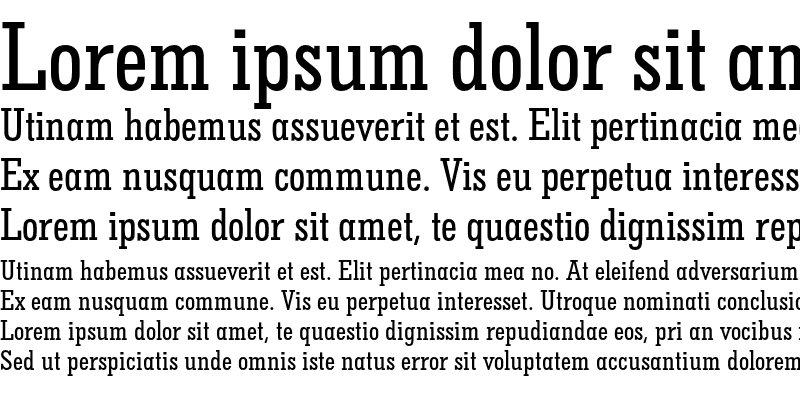 Sample of Geometric Slabserif 703 Condens