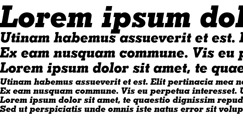 Sample of Geometric Slabserif 703 Extra Bold Italic