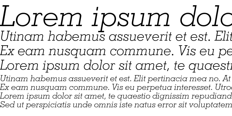 Sample of Geometric Slabserif 703 Light Italic