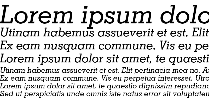 Sample of Geometric Slabserif 703 Medium Italic