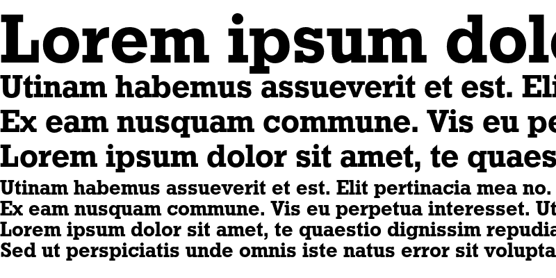 Sample of Geometric Slabserif 712 Bold