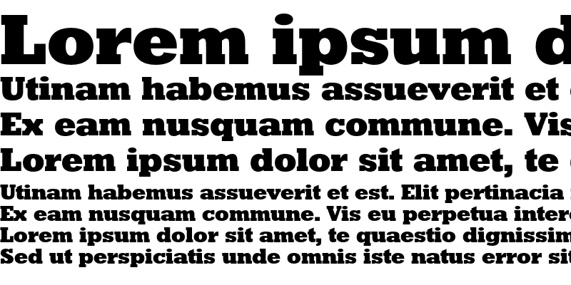 Sample of Geometric Slabserif 712 Extra