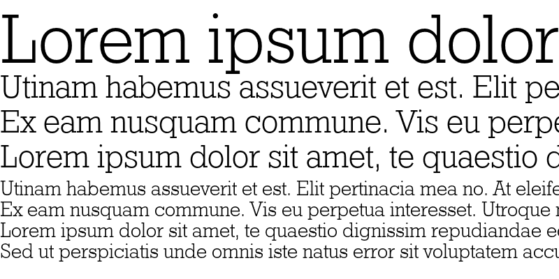 Sample of Geometric Slabserif 712 Light