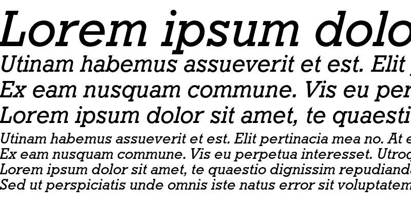 Sample of Geometric Slabserif 712 Medium Italic