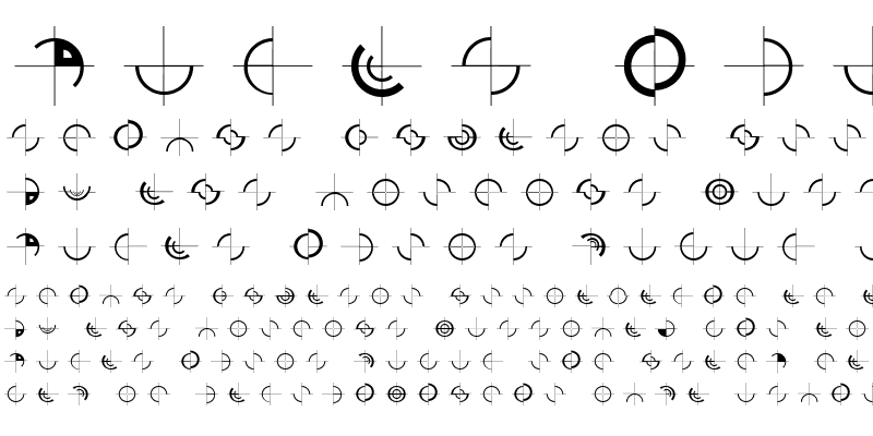 Sample of GeometricGlyphs