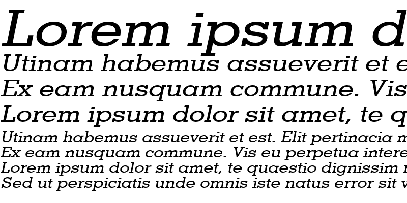 Sample of GeoWide Italic