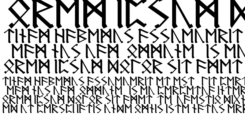 Sample of Germanic Runes Regular
