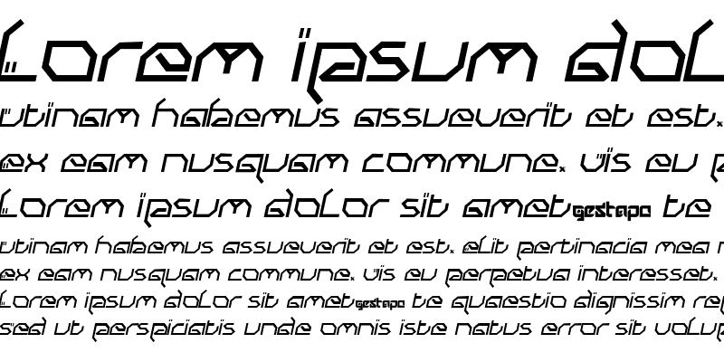 Sample of gestapo001 Italic