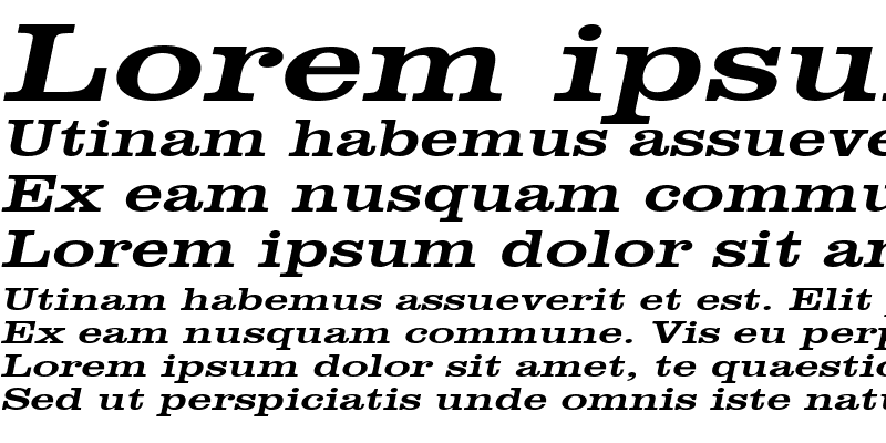 Sample of GettysburgExtended Italic