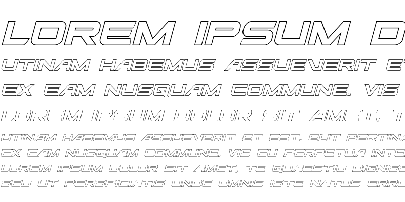 Sample of Ghost Clan Outline Italic Italic
