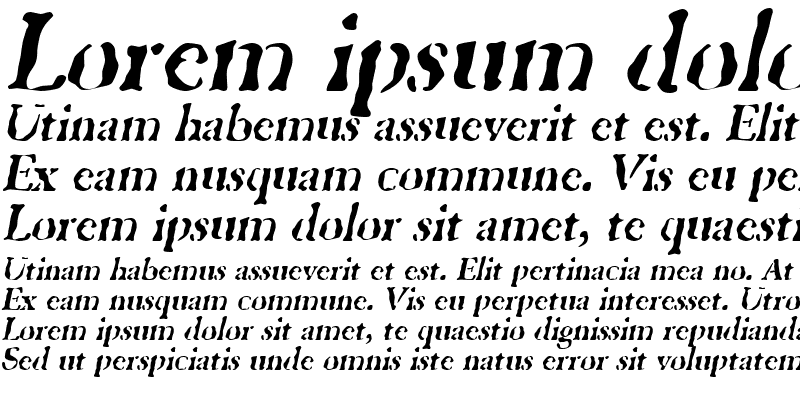 Sample of GhostTown Italic