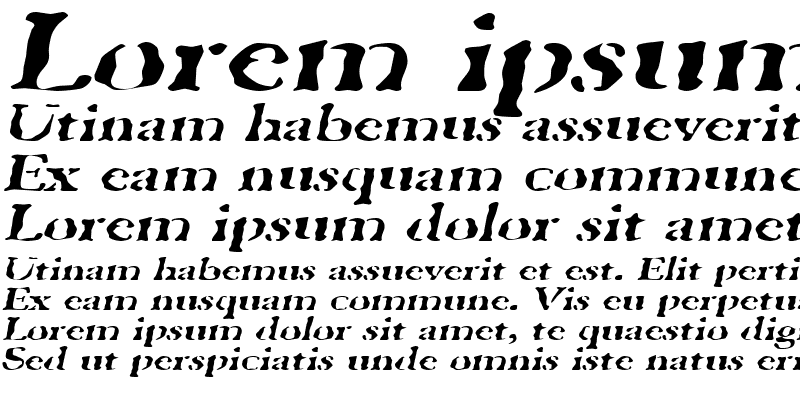 Sample of GhostTownExtended Italic