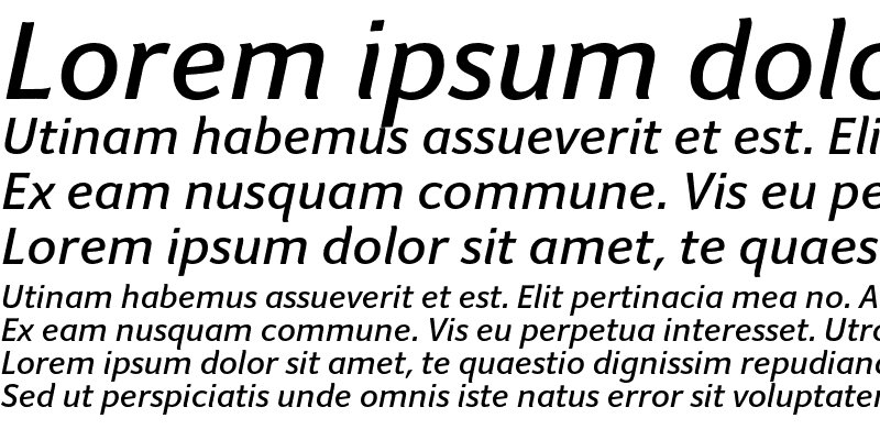 Sample of Giacomo Medium Italic