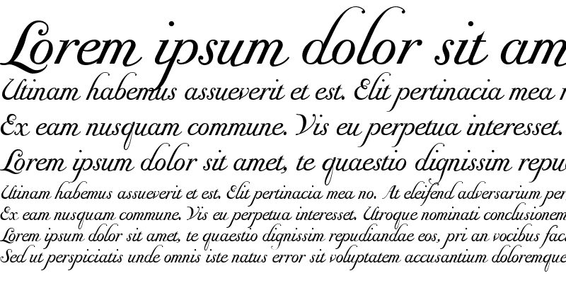 Sample of GiambattistaOne Script