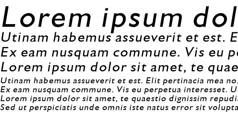 Sample of Gibraltar Italic