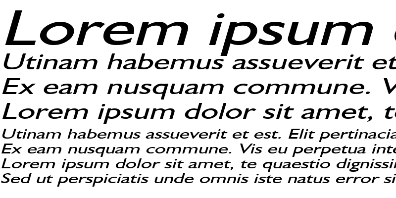 Sample of GibraltarExtended Italic