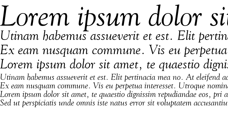 Sample of Gilde Italic