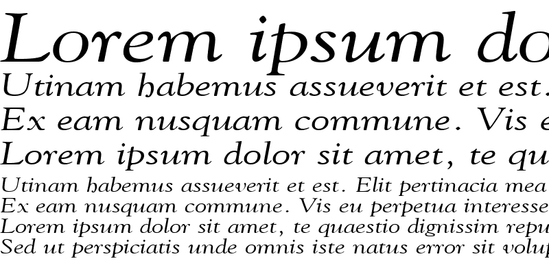 Sample of GildeBroad Italic