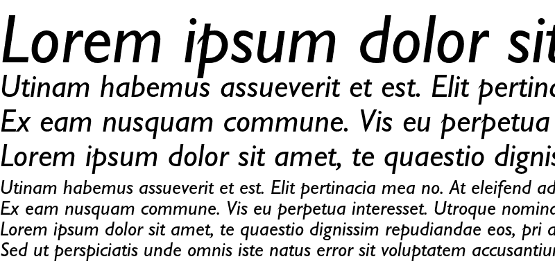 Sample of Gill Sans CE Italic