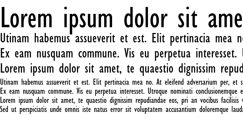 Sample of Gill Sans Condensed