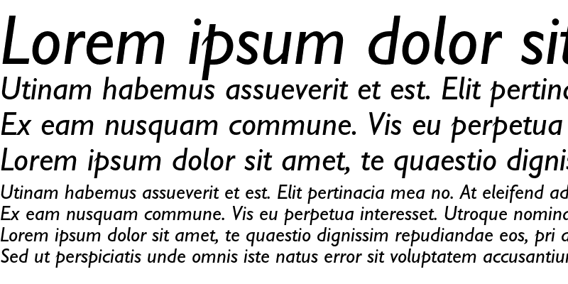Sample of Gill Sans Infant Std Italic
