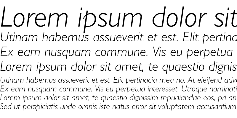 Sample of Gill Sans Light Italic
