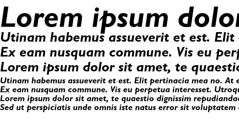 Sample of Gill Sans Std Bold Italic